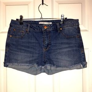 Denim Raw Hem Shorts || Size 11/30 (Juniors)